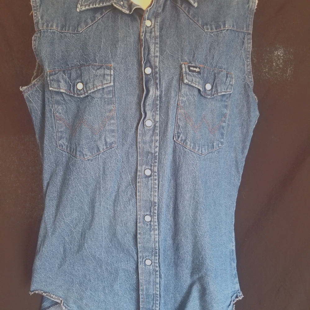 Women's Medium Denim Wrangler Vest